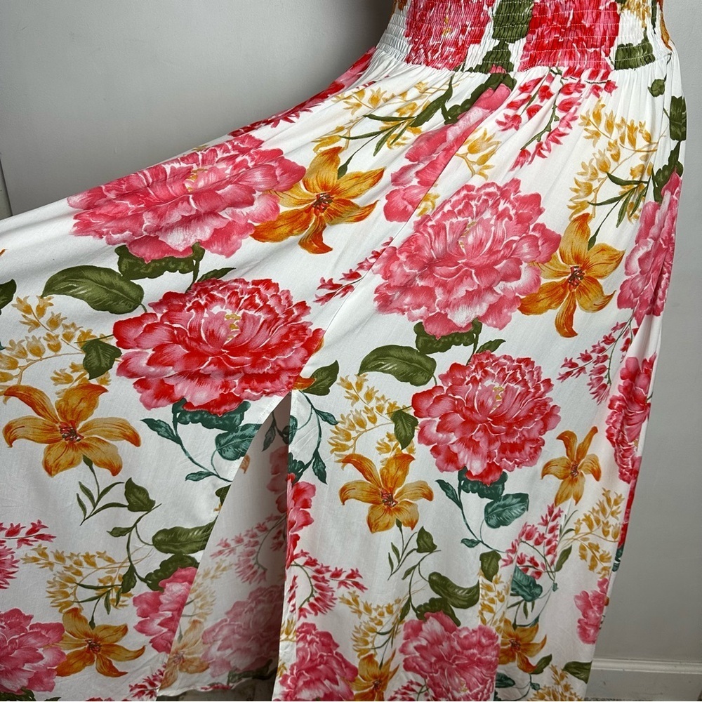 Abel The Label Floral Maxi Dress Women's Size Small Halter Pink Anthropologie - Picture 7 of 11